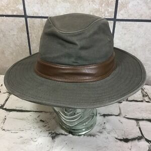 Vintage Rustic Ridge Hat Mens Sz S Gray Drifter Panama Wide Brim Outdoor